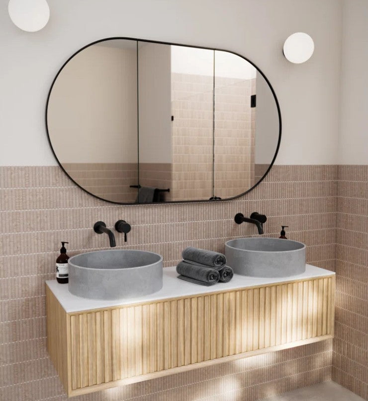 Recessed Framed 2 of Doors Medicine Cabinet with Adjustable Shelves