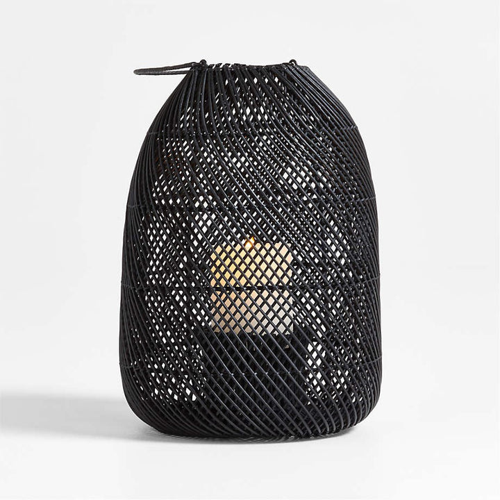 Rota Black Woven Lantern 17