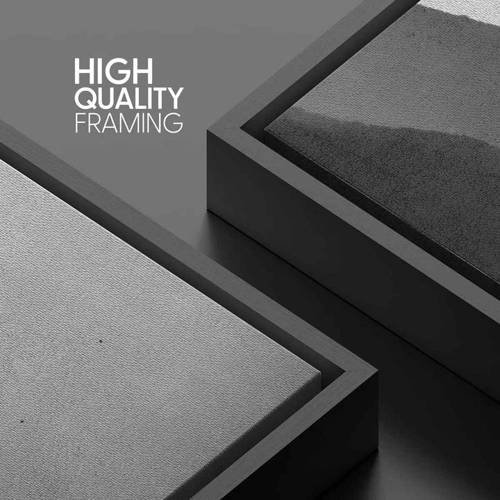 Abstract Landscape IDEA4WALL Framed Canvas Print Wall Art-36"x24"