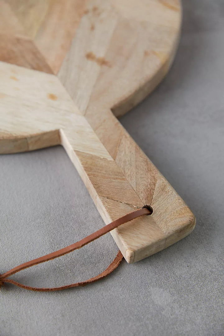 Herringbone Wood Round Board