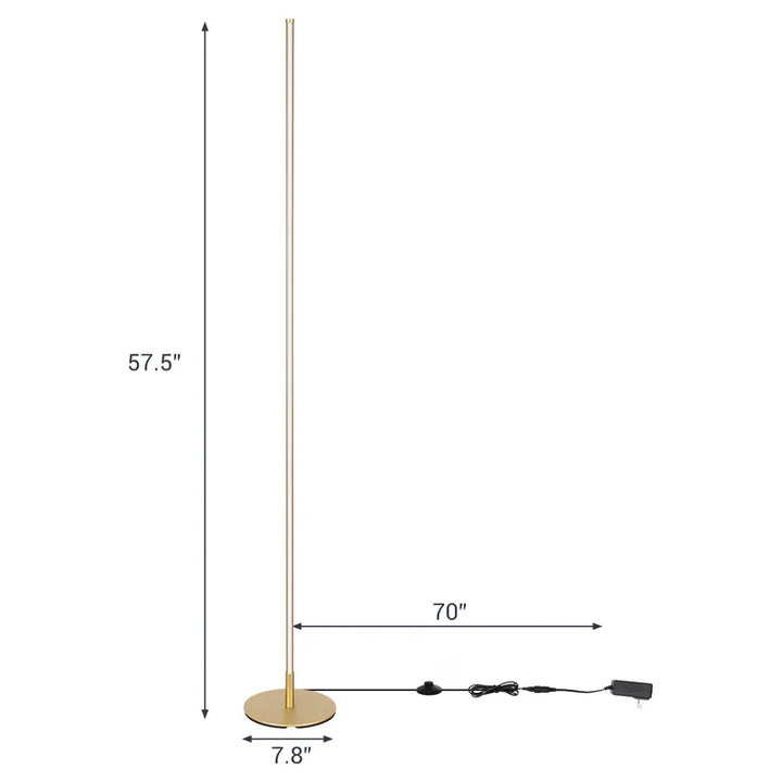 Allana 58" Dimmable LED Corner Floor Lamp