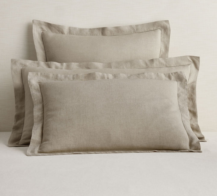 Belgian Dark Flax Linen Standard Sham Set of 2