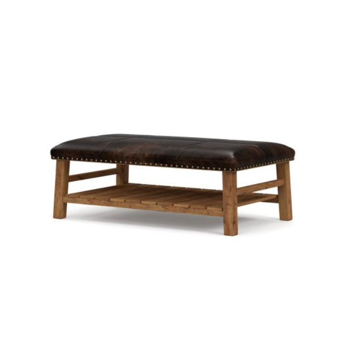 Caden Rectangular Leather Ottoman