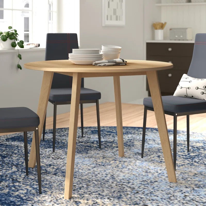 Aquin Round Solid Wood Base Dining Table