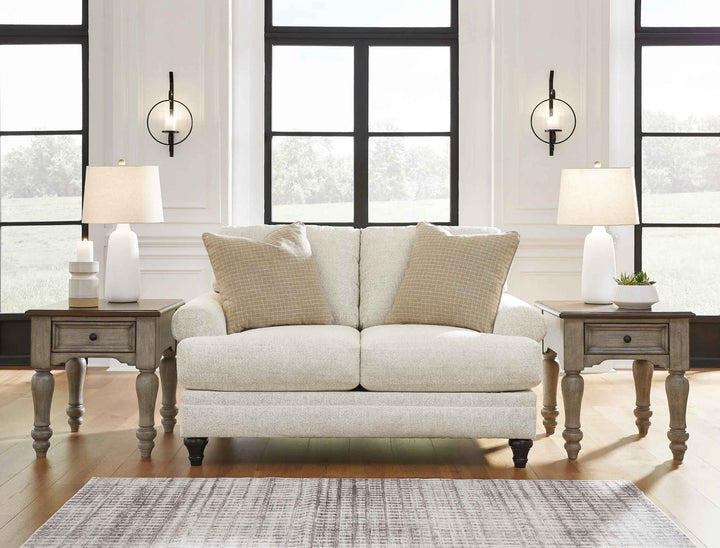 Rolled Arm Loveseat with Reversible Cushions