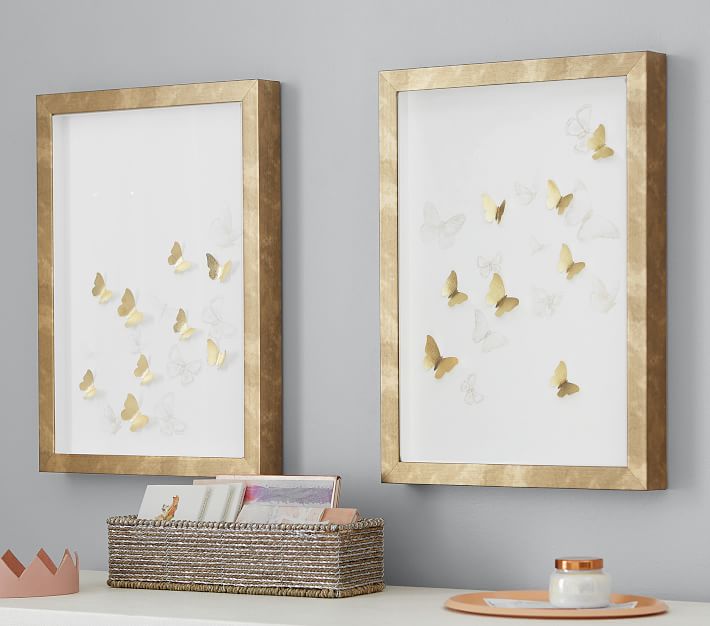 Monique Lhuillier Butterfly Diptych Wall Art 17"x23"