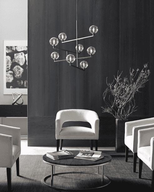 Gambit Chandelier - Satin Nickel