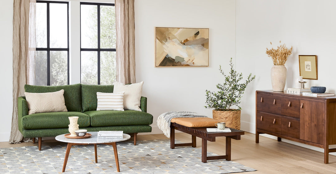 Burrard Forest Green Loveseat