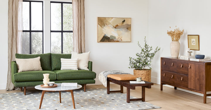 Burrard Forest Green Loveseat