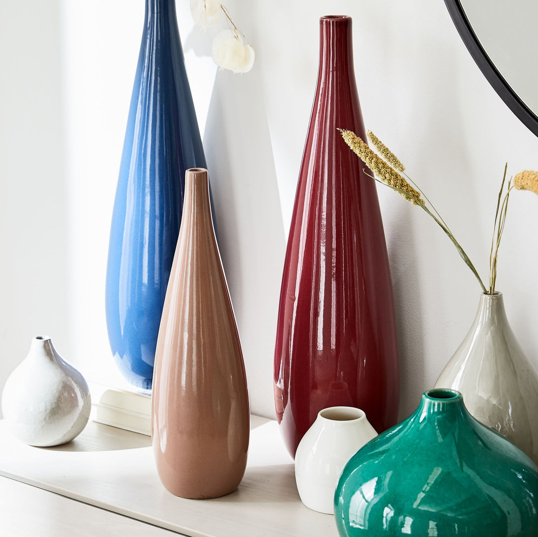 Bright Ceramic Vases Tall Teardrop