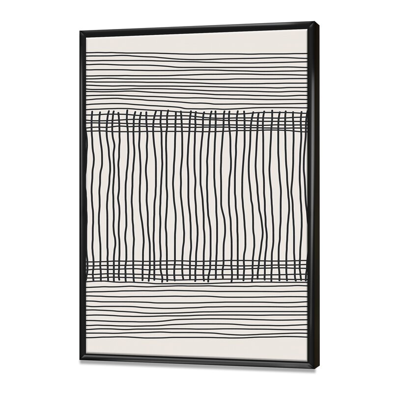 Minimal Geometric Compostions Of Elementary Forms XXII With Frame 30"x40"