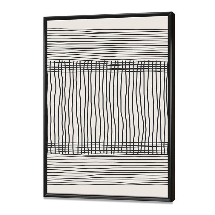 Minimal Geometric Compostions Of Elementary Forms XXII With Frame 30"x40"