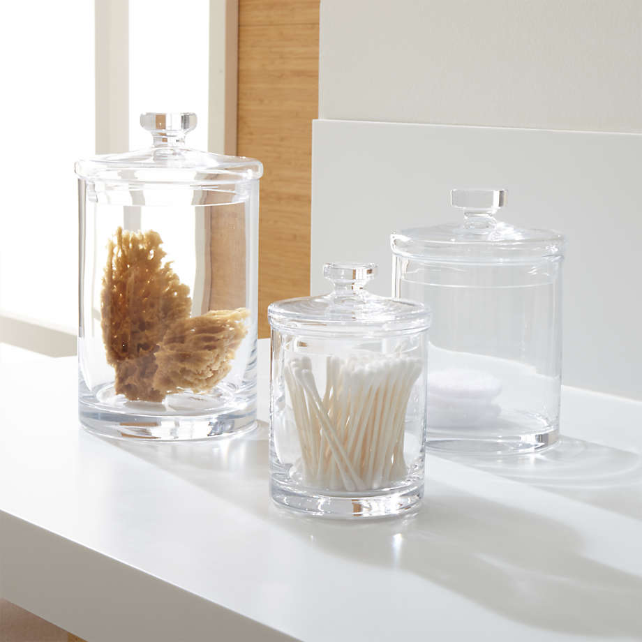 Set of 3 Glass Canisters Large