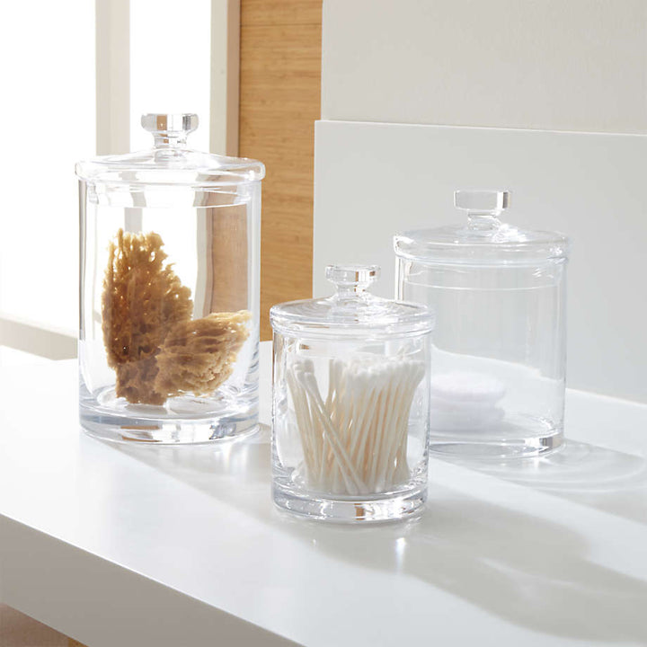 Set of 3 Glass Canisters Large