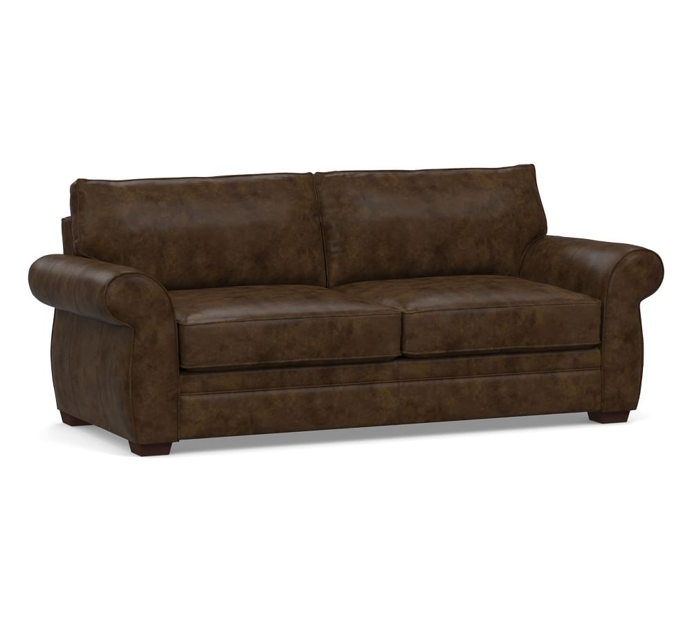 Pearce Roll Arm Leather Sofa