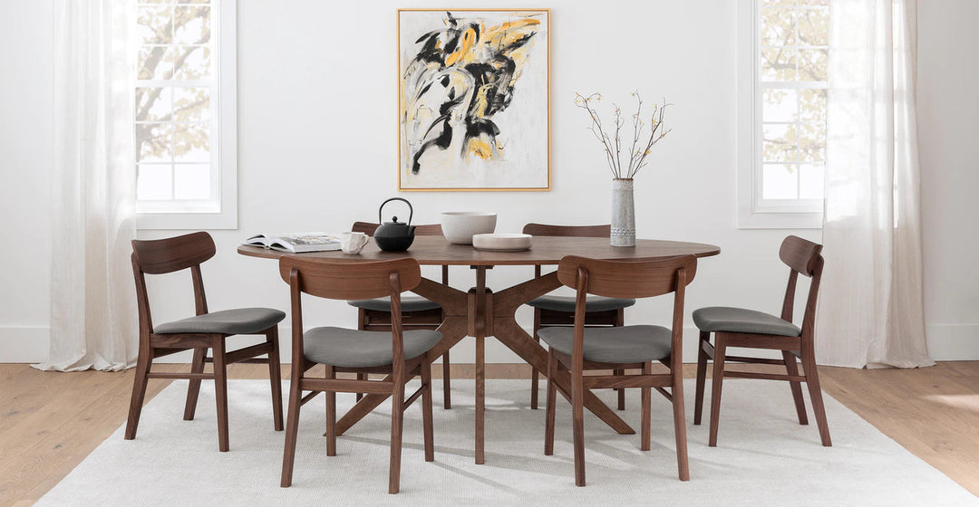 Ecole Thunder Gray Walnut Dining Chair