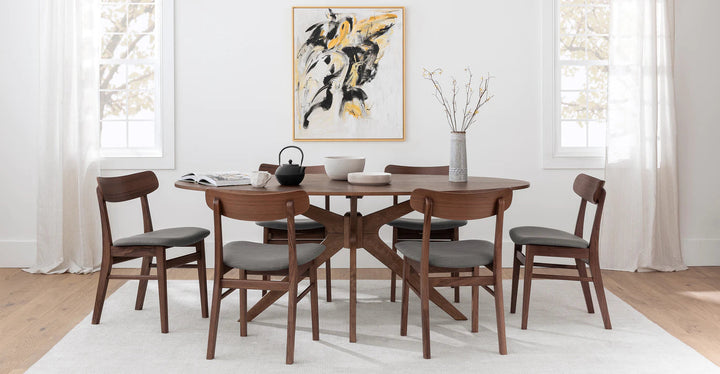 Ecole Thunder Gray Walnut Dining Chair