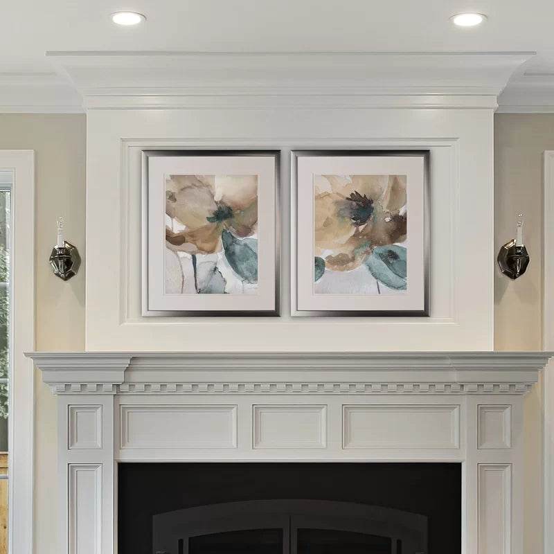 Areesa Watercolor Poppy 2 Pieces