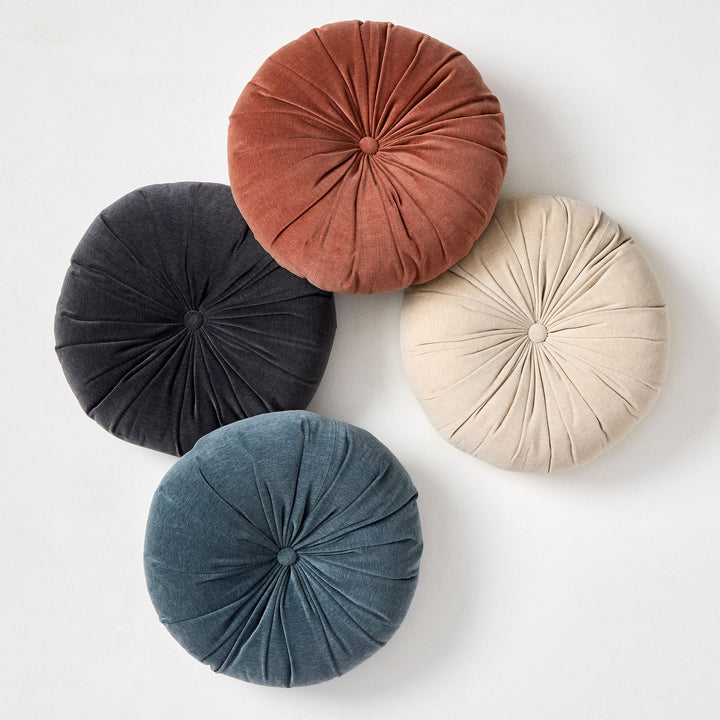 Classic Velvet Tufted Round Pillow 18"x18"