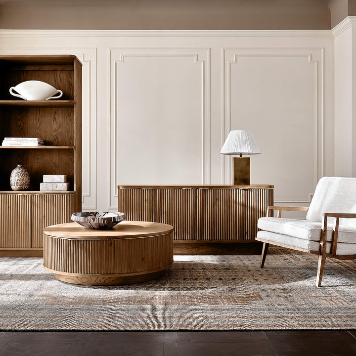 Davison Fluted Oak Media Console