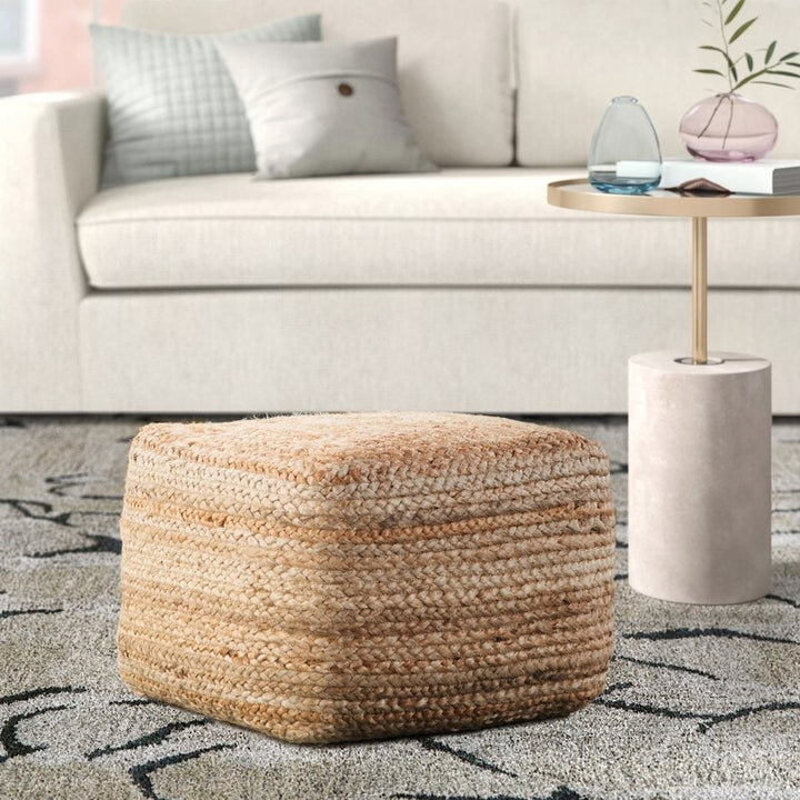 Cicero Wide Square Pouf Ottoman