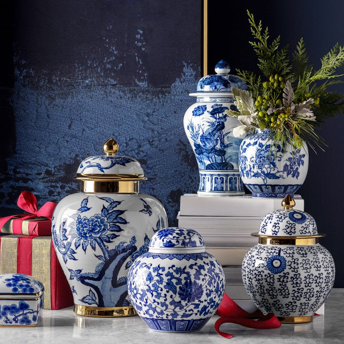 Chrysanthemum Ginger Jar