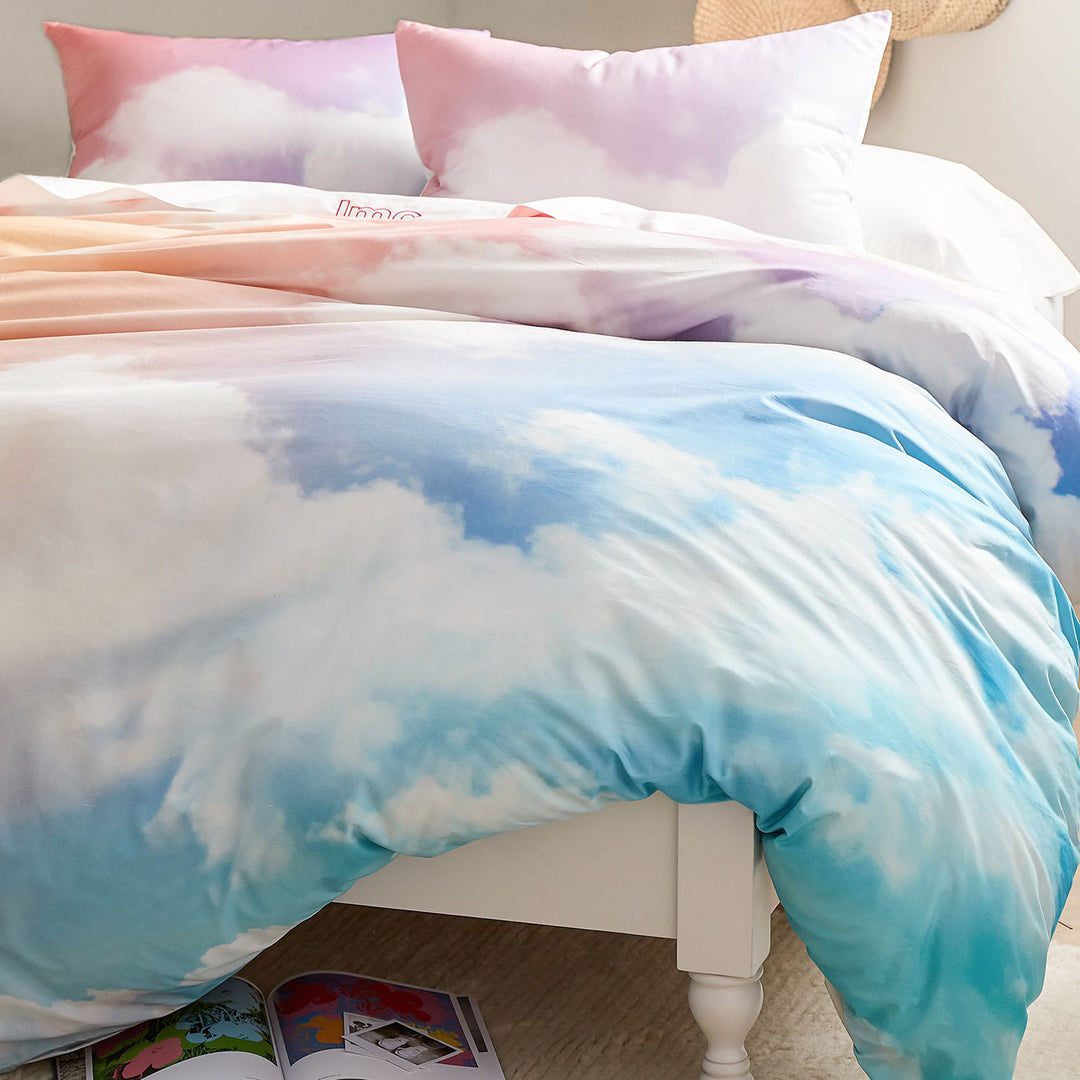 Rainbow Sky Organic Duvet Cover twin