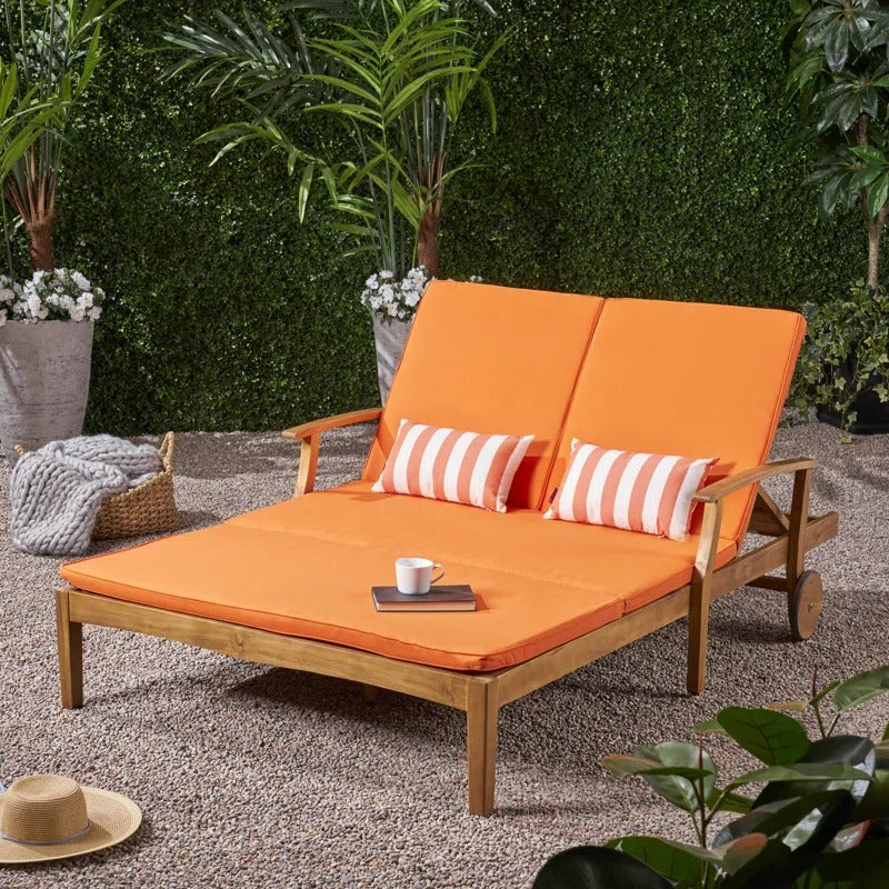 Reisterstown 79.25 Long Reclining Acacia Double Chaise