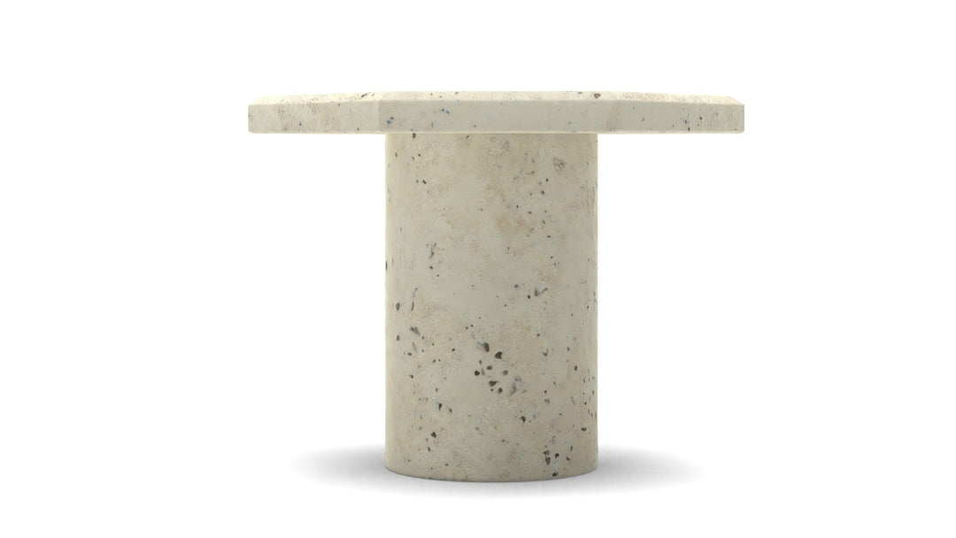 ROCA TRAVERTINE PILLAR CANDLE STAND MEDIUM