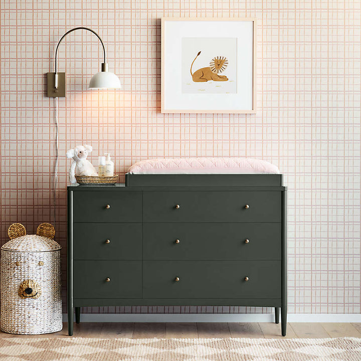 Hampshire Olive Green 6-Drawer Kids Dresser