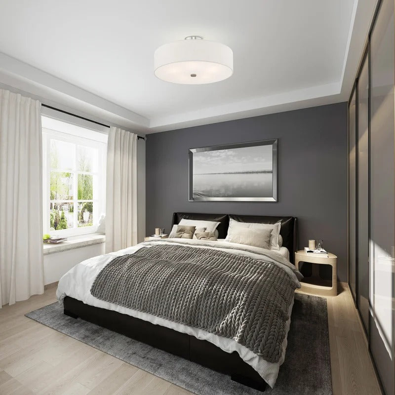 Flaire Fabric Semi Flush Mount