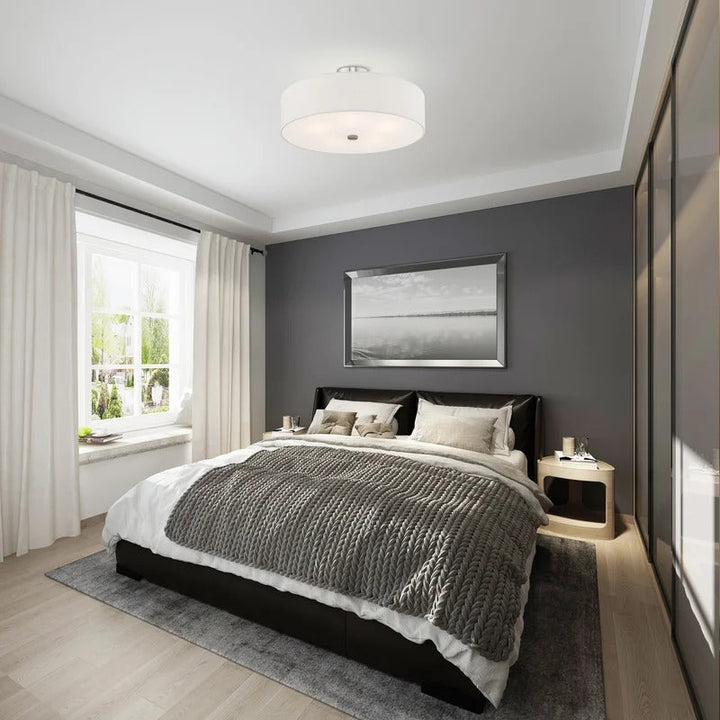 Flaire Fabric Semi Flush Mount