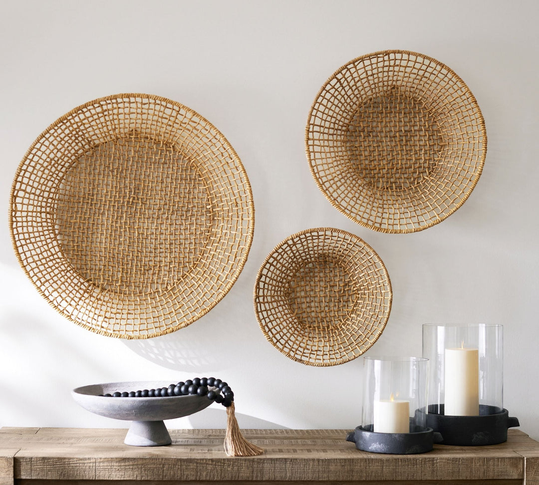 Asha Abaca Wall Basket Large