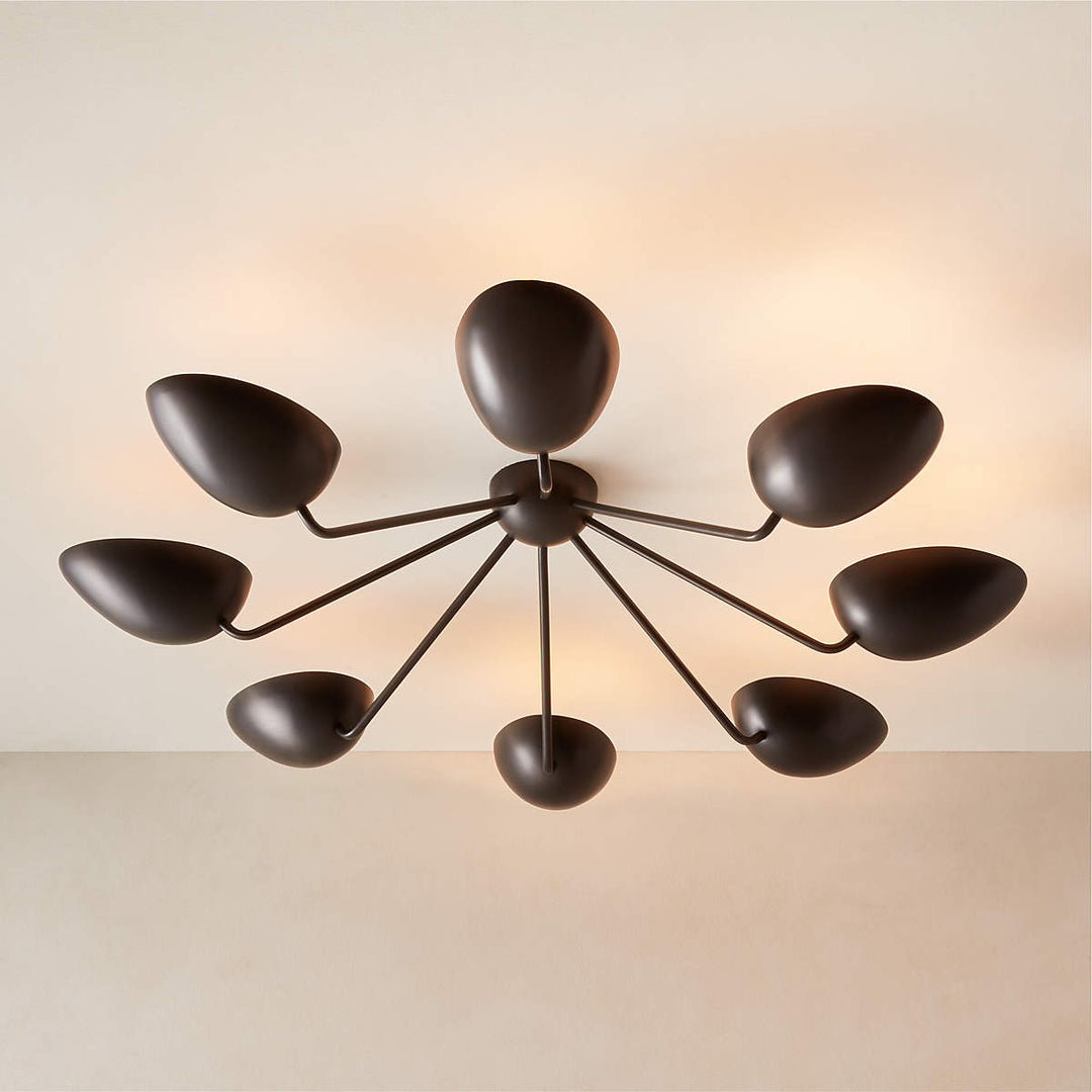 BOCCIA CURVED SHADE FLUSH MOUNT LIGHT