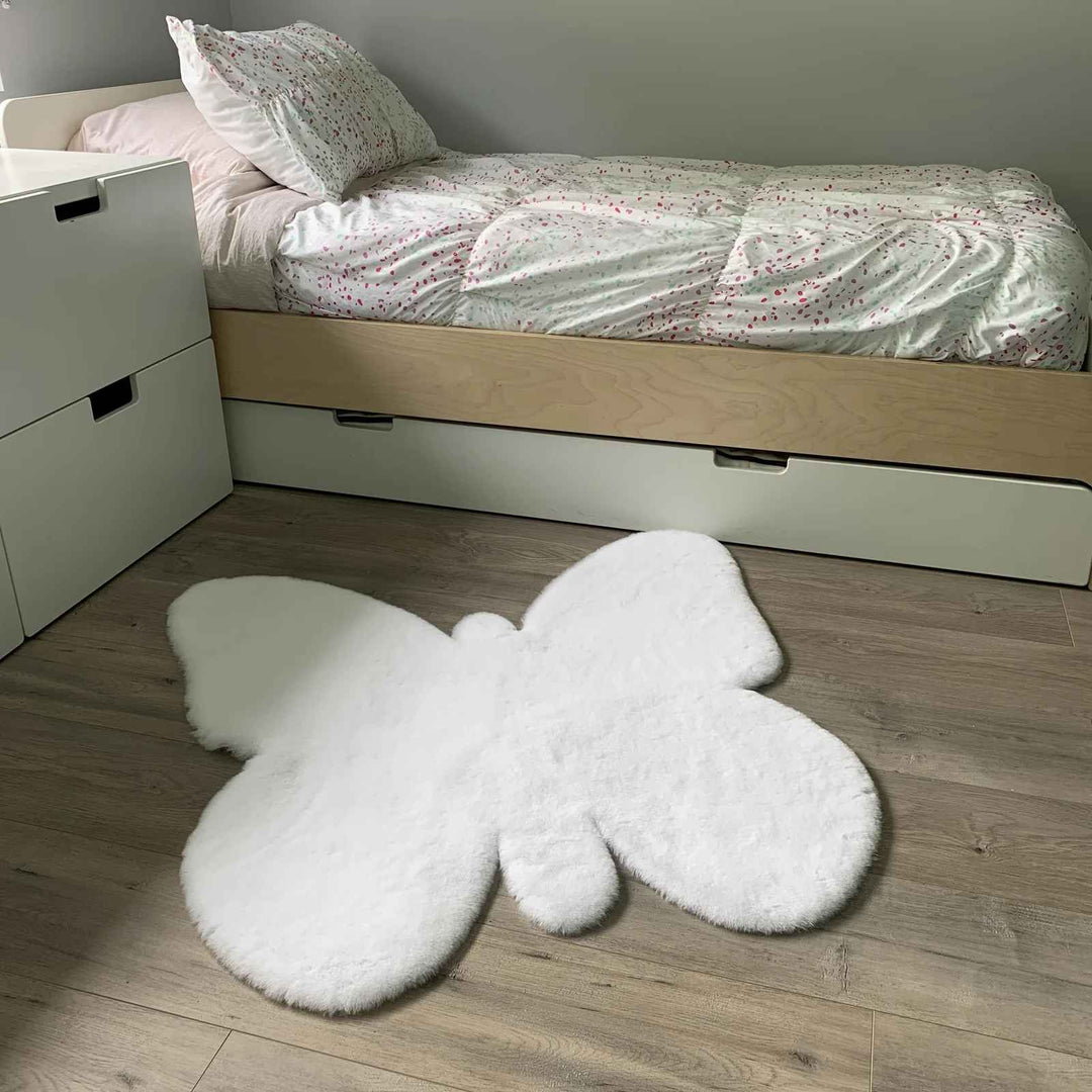Aleen Butterfly Shag Area Rug-36"x36"