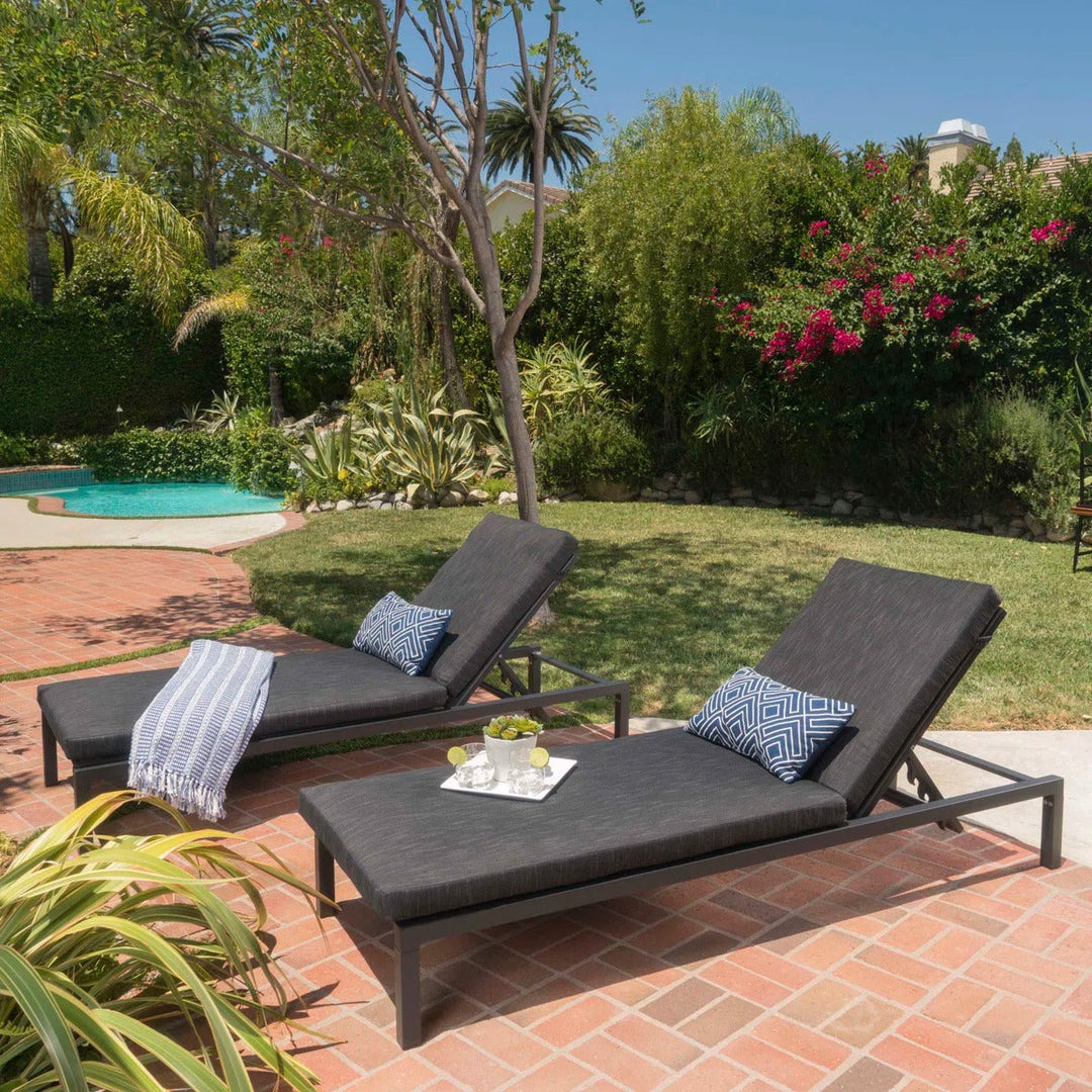 Altje Outdoor Aluminum Chaise Lounge Set