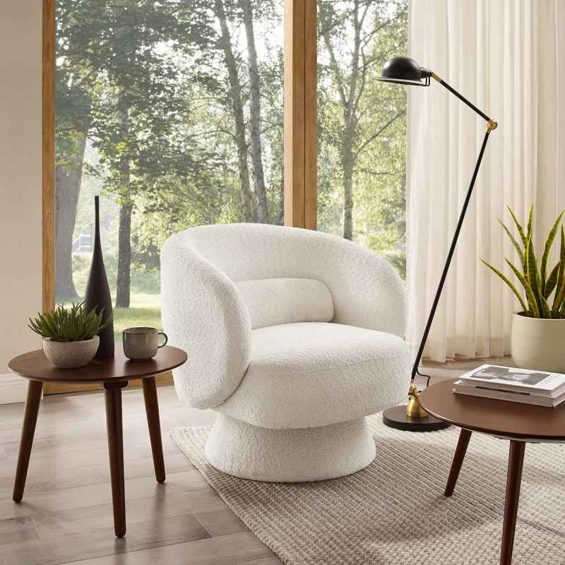 Saboor Modern Style Swivel Accent Chair and Barrel Chair