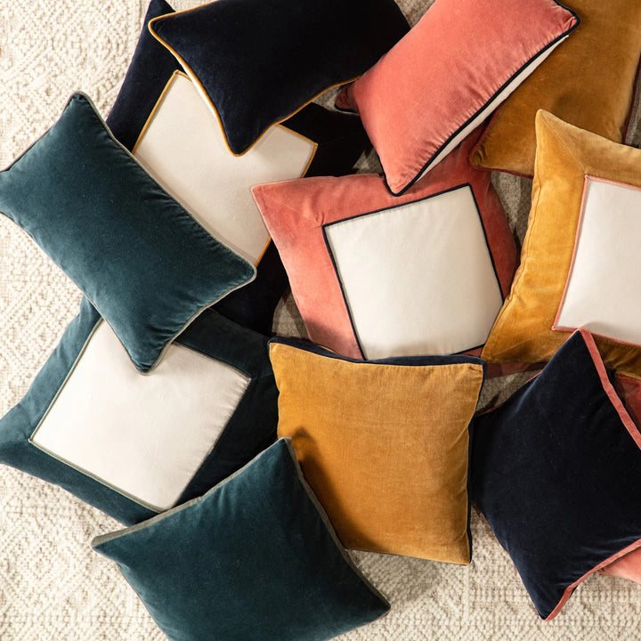 Lyla Solid Teal Grey Pillow With Insert-21"x13"