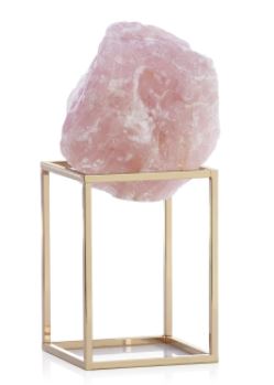 Rose Quartz On Metal Stand
