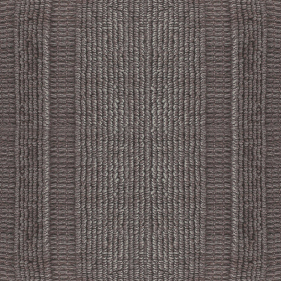 Fog Grey Textured Plaid 18"x18" Pouf