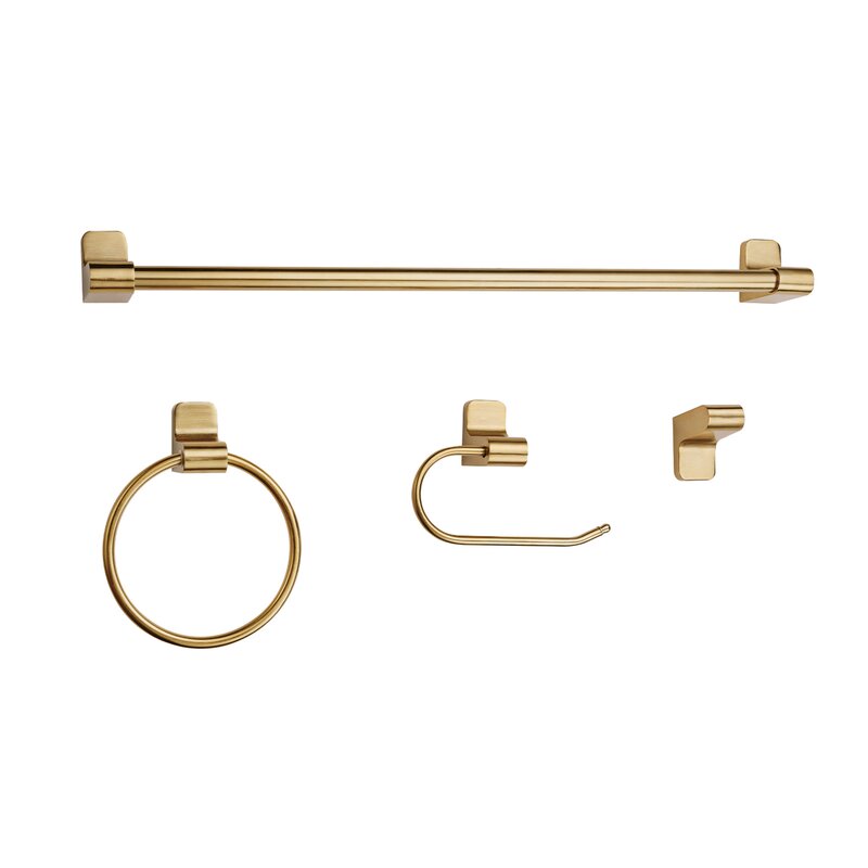 Bathroom Hardware Set of 4 Towel bar Robe