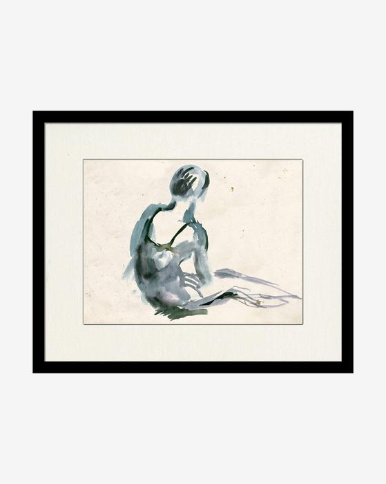 Ballerina in Blue 1 With Frame-21''x17''