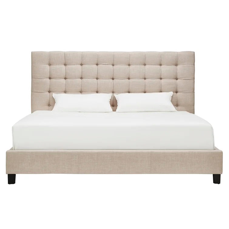 Trevoux Tufted Upholstered Low Profile Platform Bed