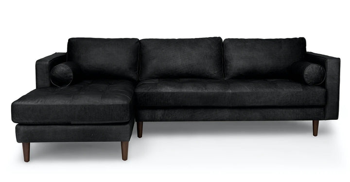 Sven Oxford Black Left Sectional Sofa