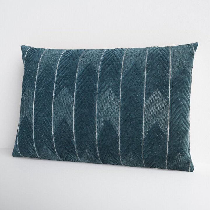 Floretta Cotton Lumbar Pillow Cover With Insert-24"x16"