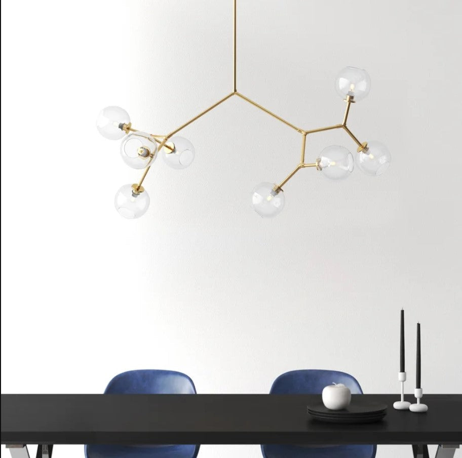 Vera 8 Light Dimmable Modern Linear Chandelier