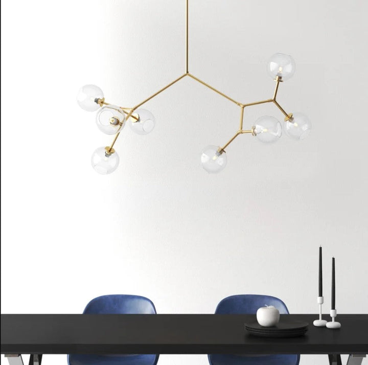 Vera 8 Light Dimmable Modern Linear Chandelier