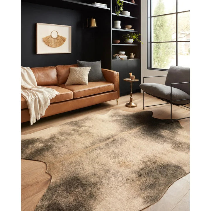 Altraud Faux Cowhide Beige Rug