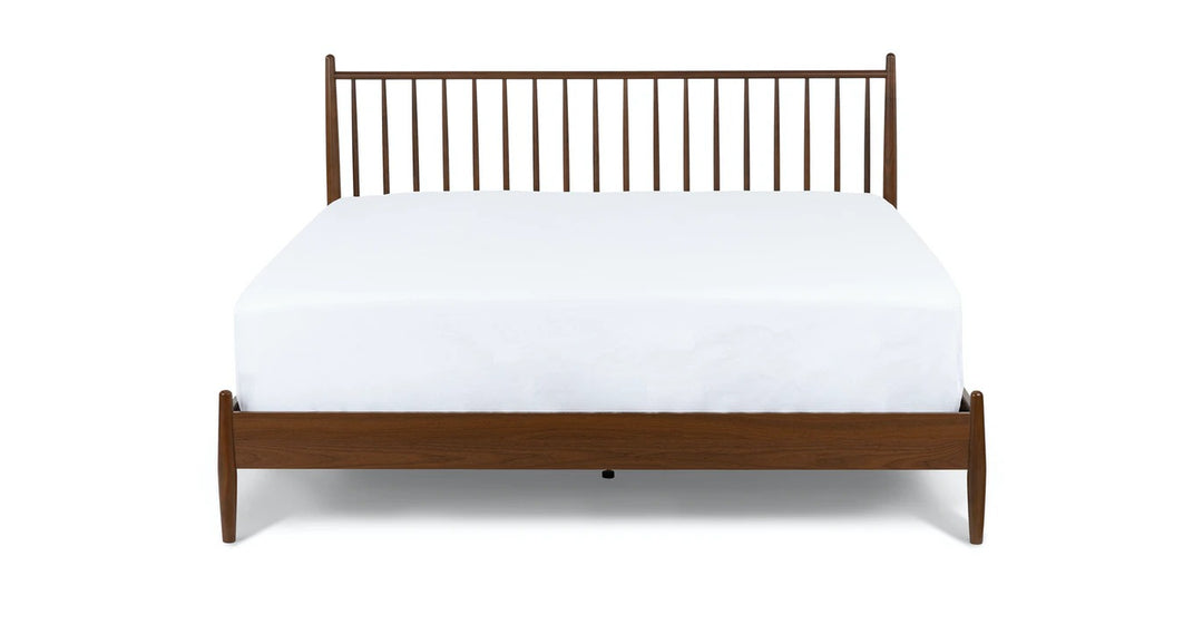 Lenia Walnut King Bed