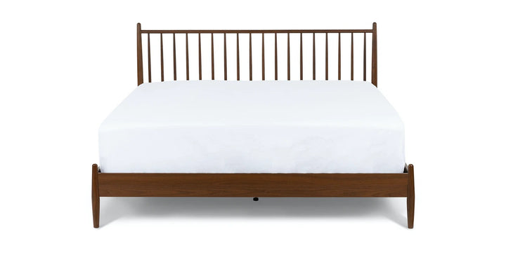 Lenia Walnut King Bed